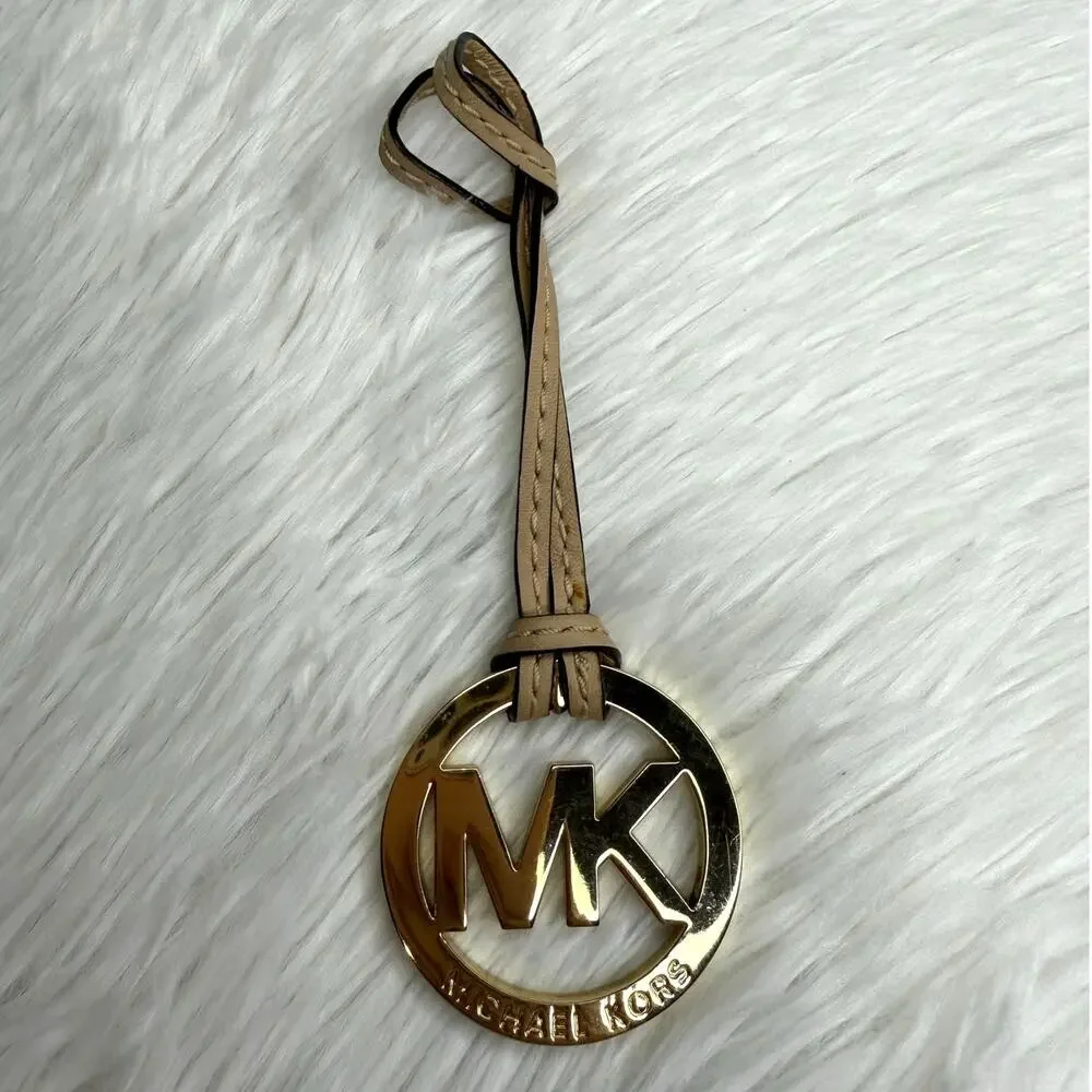 Michael Kors Beige Gold Bag Charm